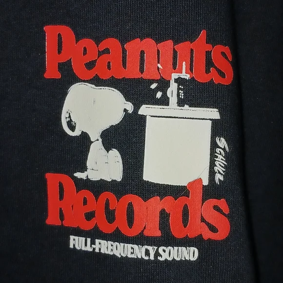 Peanuts Records Graphic Hoodie Unisex Men Women Fleece NWOT - Picture 3 of 12